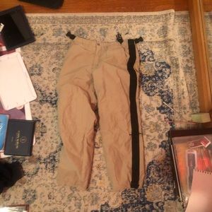 Buckle belt pants, around 30 leg length and 32-35 waist